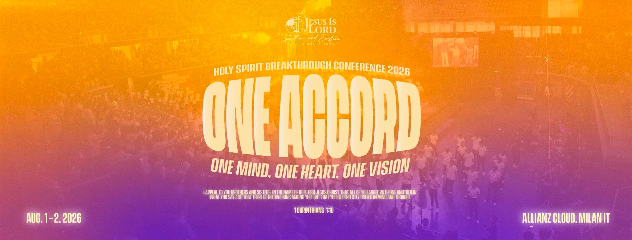 Folla di partecipanti a Holy Spirit Breakthrough 2026 all'Allianz Cloud di Milano